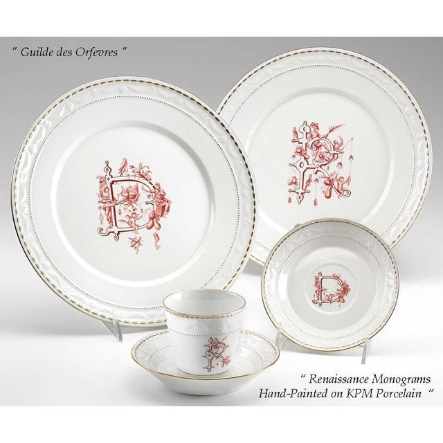 Ref. # 15-0020-620 D Photo 494 Description : Hand-Painted 3-piece Place-Setting Renaissance Monogram D Size : Dinner 11.25...
