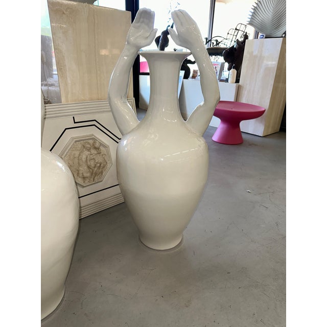 Massive Hand Urns by Pols Potten For Sale In Palm Springs - Image 6 of 16