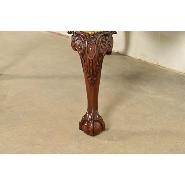 Kittinger Chippendale Carved Mahogany Open Arm Library Chairs | Pair For Sale - Image 11 of 18