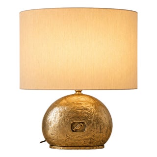 Large Italian Lamp in Cast Brass, 1970s For Sale