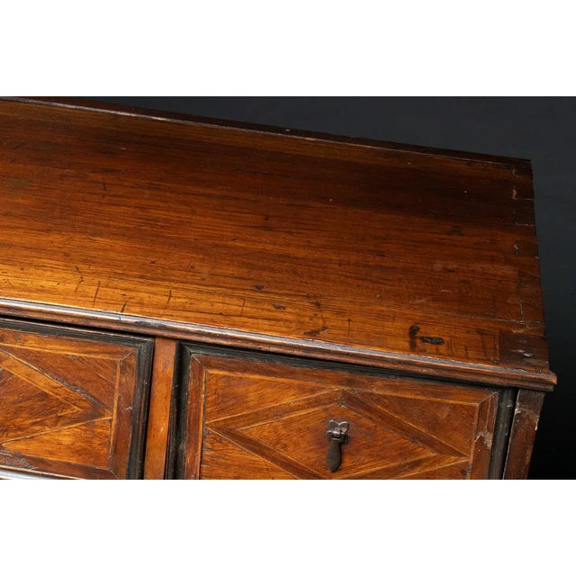 18th C. Portuguese Contador Com Trempe Chest on Stand Wood Parquetry For Sale - Image 15 of 18