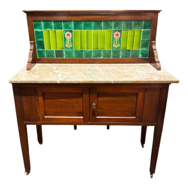 1970s Hutch With Mosaic Back For Sale