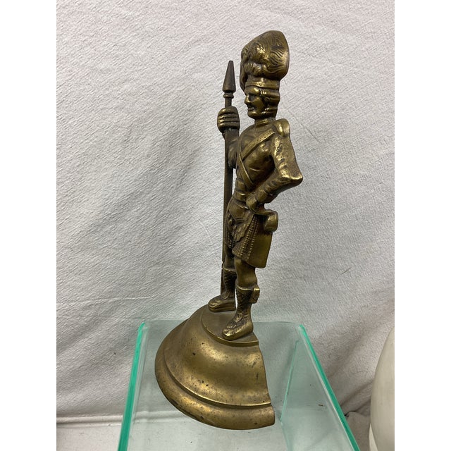 Early 20th Century Antique Brass Figural Highlander Doorstop For Sale - Image 5 of 9