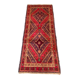 Antique Qashqai-Shiraz Tribal Runner Rug - 2'9" X 7'1" For Sale