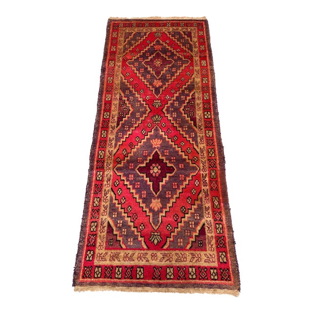 Antique Qashqai-Shiraz Tribal Runner Rug - 2'9" X 7'1" For Sale
