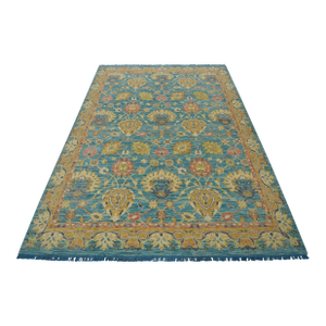 Anatolia Rug 9’1” X 11’10” Blue Wool Modern Hand-Knotted Oriental Carpet
