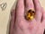2010s 34 Ct Natural Oval Checker Board Citrine Cocktail Ring 14 Kt Yellow Gold, Estate For Sale - Image 5 of 18