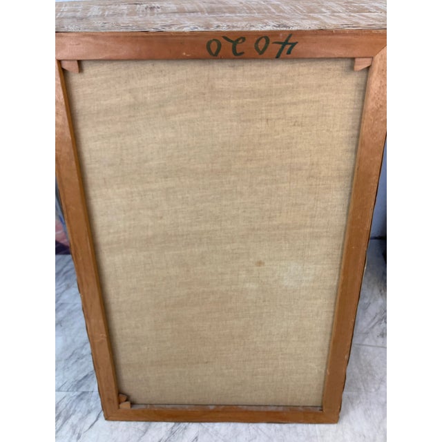 Dove Gray Vintage Floral Oil on Canvas Painting For Sale - Image 8 of 10