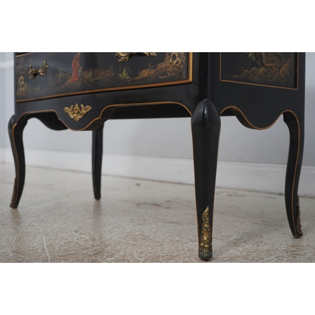 Wood Century Chinoiserie Decorated 2 Drawer Commode For Sale - Image 7 of 18