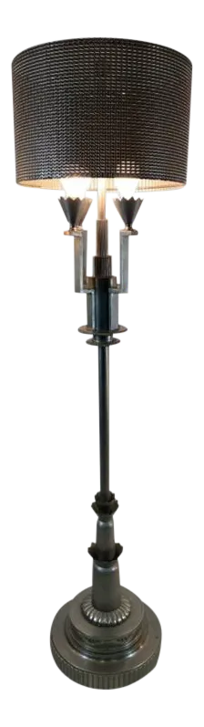 Monumental Art Deco Revival Floor Lamp in the Manner of Tommi Parzinger