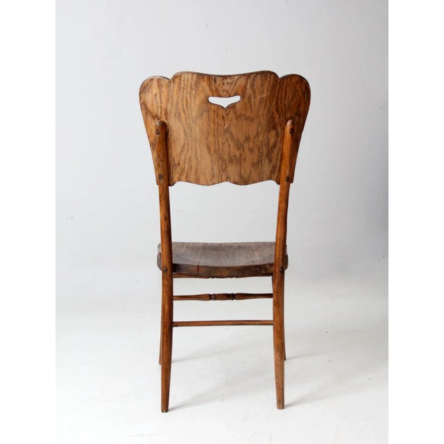 Antique Oak Accent Chair Chairish