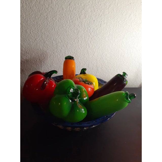 Contemporary Hand Blown Art Glass Vegetable Figurines- Set of 8 For Sale - Image 11 of 11