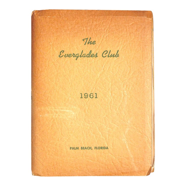 The Everglades Club 1961 Members' Annual Yearbook For Sale