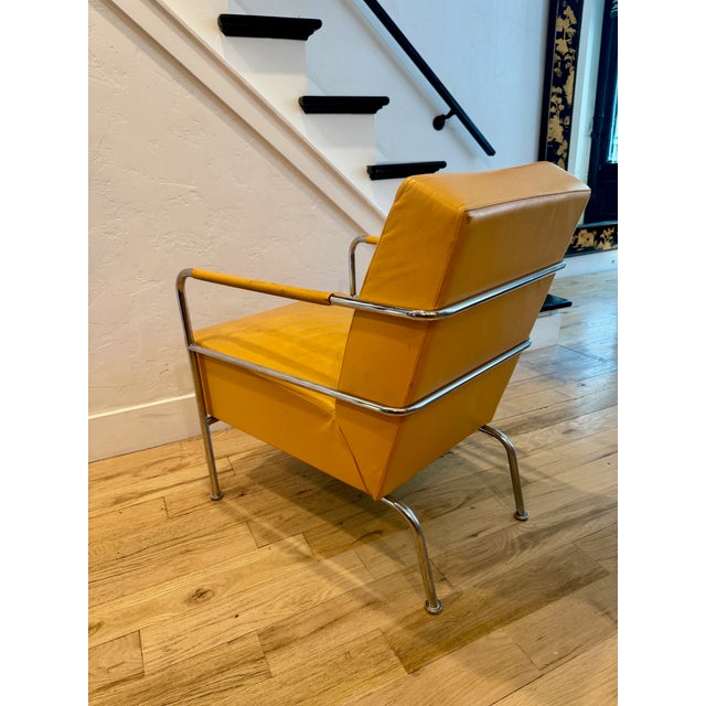 Pair of 1990s Gunilla Allard Attributed Leather and Chrome Cinema Chairs For Sale In New York - Image 6 of 6