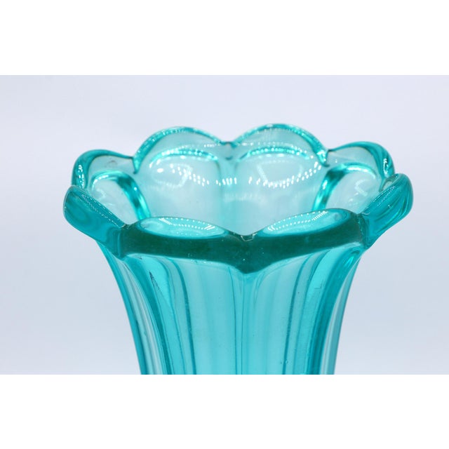 Glass Art Deco Vase by Rudolf Schrötter for Rudolfova Hut, 1958 For Sale - Image 7 of 10