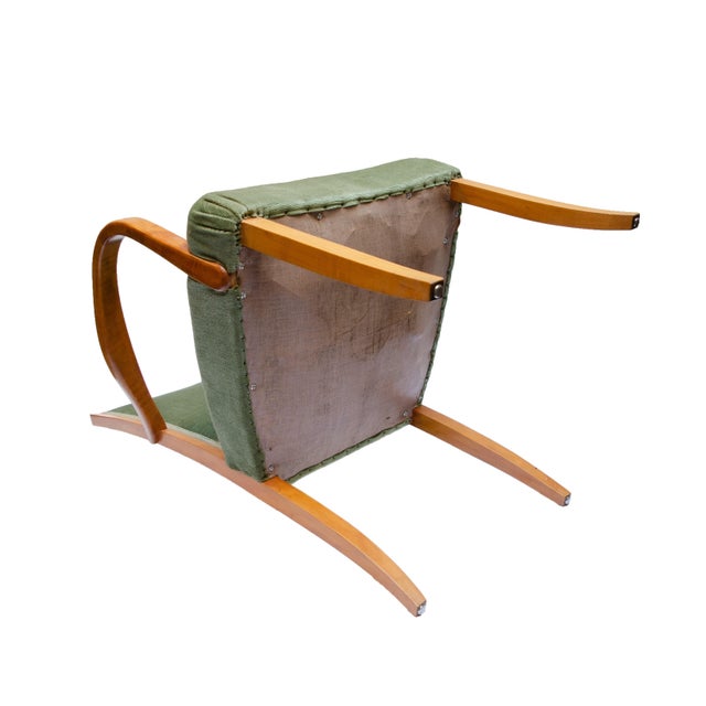 Mid-Century Modern Mid-Century Modern Armchairs in Cherry, 1950s, Set of 4 For Sale - Image 3 of 5