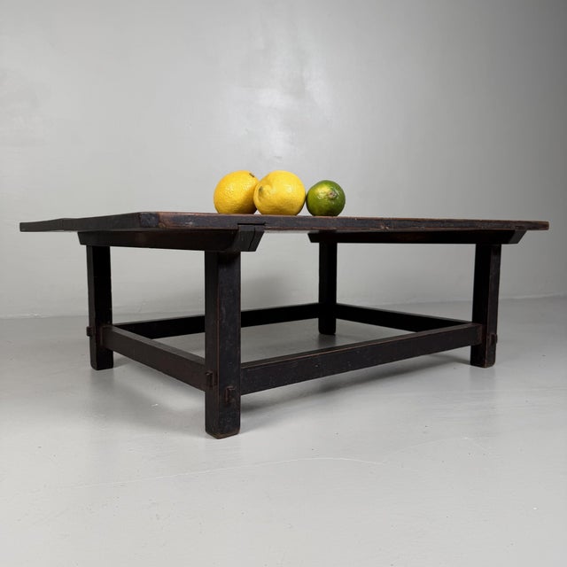 Low Japanese Minimalist Mingei Table, 1900s For Sale - Image 4 of 10