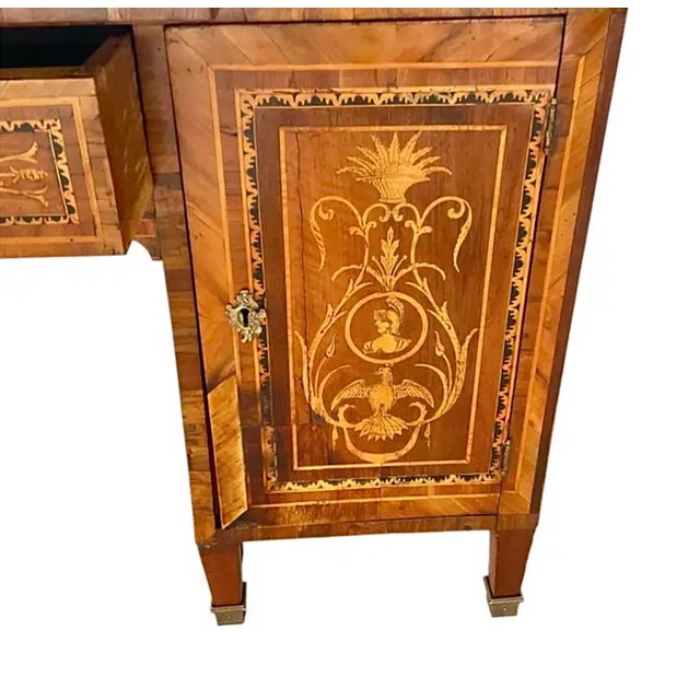Late 18th Century 18th Century Italian Neoclassical Marquetry Desk in Style of Giuseppe Maggiolini For Sale - Image 5 of 18