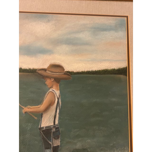 Late 20th Century Coastal Oil Pastel, Signed and Dated For Sale In Greenville, SC - Image 6 of 15