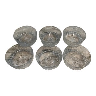 Late 20th Century Arcoroc Star Design Dessert Bowls- Set of 6 For Sale