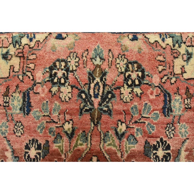 Malayer Runner 3’9” X 9’4” Red Wool Semi-Antique Traditional Hand-Knotted Rug For Sale - Image 9 of 15