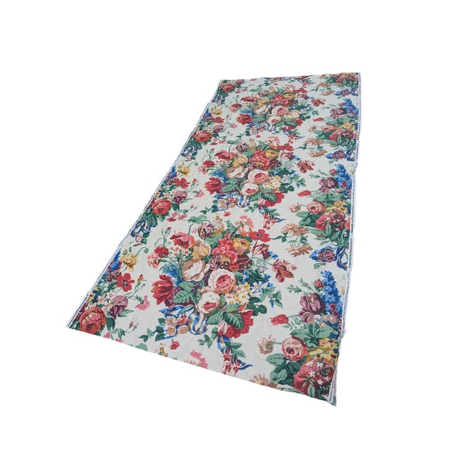 Brunschwig & Fils Vintage 1980s Brunschwig and Fils Botanical Garden Fabric 3 Yards For Sale - Image 4 of 11