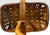 Wood Rare Early 20th Century Shelton Basket Company Spiked Garden Foraging Cane and Gathering Trug For Sale - Image 7 of 16