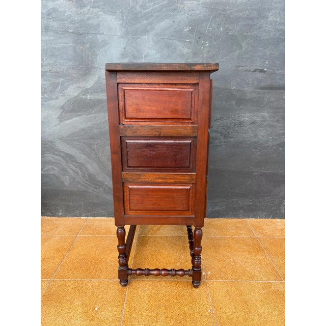 Spanish Renaissance Revival Chest of Drawers With Carved Floral Fronts, 1930 For Sale - Image 6 of 9