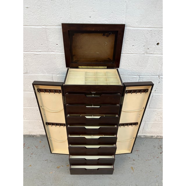 1990s Unique Tall Jewelry Armoire For Sale - Image 9 of 10