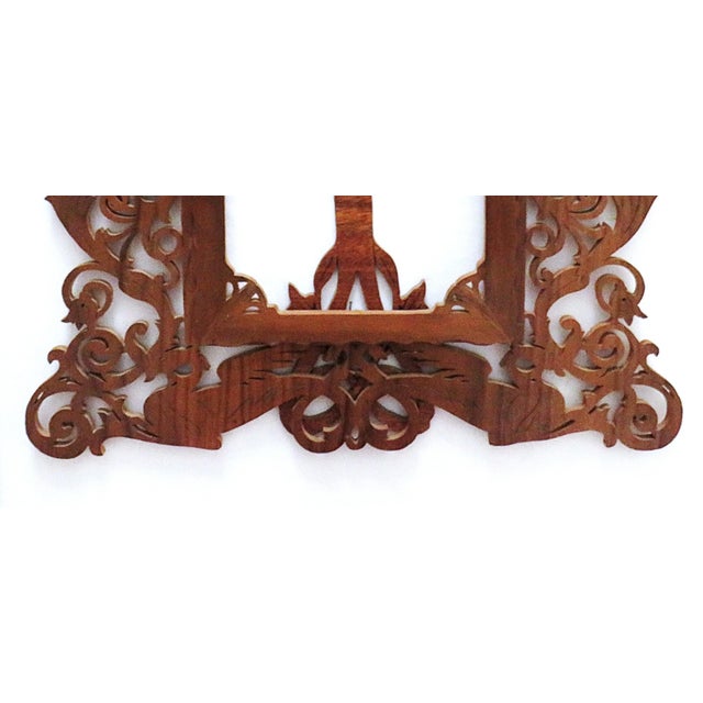 Victorian Folk Art Fretwork Wood Frame for Picture or Mirror With Griffins Fits 9 1/4" X 7" For Sale - Image 3 of 7
