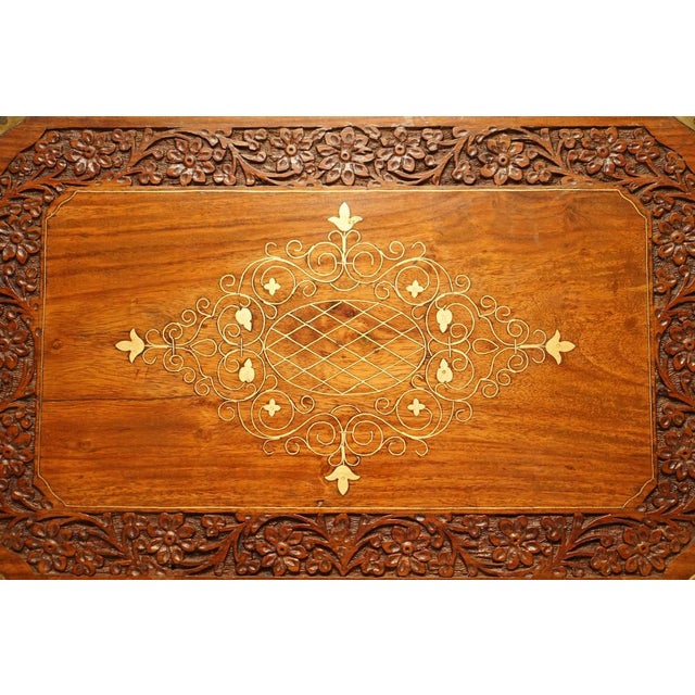 Gold Small Antique Anglo Indian Military Campaign Chest of Drawers, 1880 For Sale - Image 8 of 18