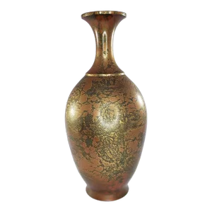 Vintage Late 20th Century Japanese Patinated Bronze Murashido Vase