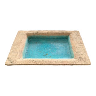 Glen Lukens "Plate" Usa 1940s Partially Glazed Earthenware For Sale