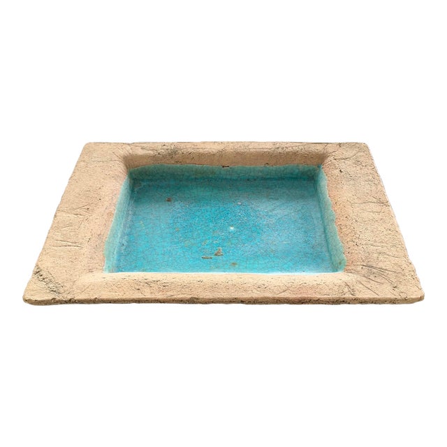 Glen Lukens "Plate" Usa 1940s Partially Glazed Earthenware For Sale