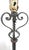 1920s French Art Deco Wrought Iron Scrollwork and Leaves Tripod Floor Lamp and Shade For Sale In Miami - Image 6 of 17
