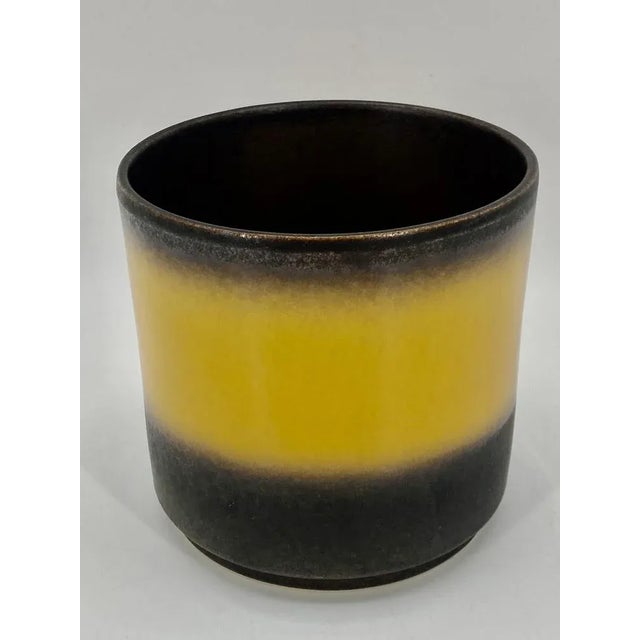 Ceramic flower quill German ceramic *around 1960 *glazed ceramic with bright yellow color gradient