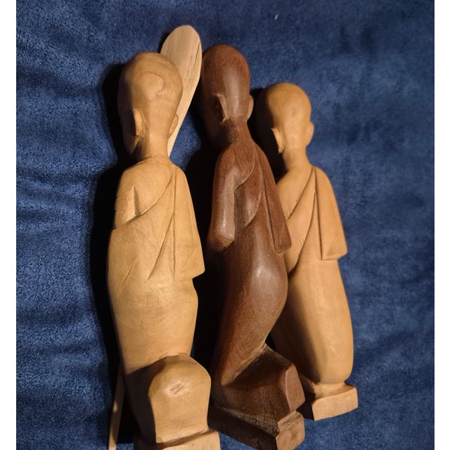 Set of 3, Mid 20th Century African Primitive Wood Carvings For Sale In Palm Springs - Image 6 of 8