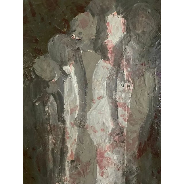 Christopher Shoemaker Abstract Figurative Painting by Artist Christopher Shoemaker, 18" X 13" For Sale - Image 4 of 8