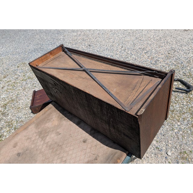 Antique Quartersawn Oak 5 Sections Stacking Barrister Bookcase With Desk 1900s For Sale - Image 14 of 18