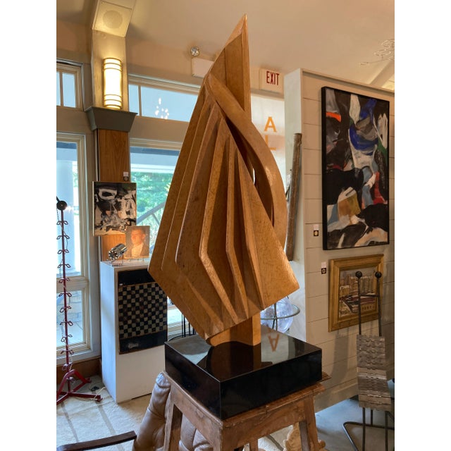 Mid 20th Century Wooden Slat Abstract Sculpture For Sale - Image 4 of 13