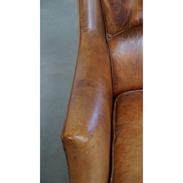 Animal Skin Vintage Armchair in Sheep Leather For Sale - Image 7 of 18