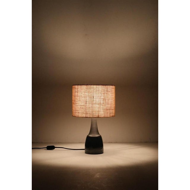 Danish Model 1040 Table Lamp in Ceramic with Jute Lampshade from Søholm, 1960s For Sale - Image 14 of 16