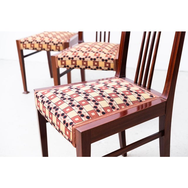 Brown Art Nouveau Living Room Set by Julius & Josef Herrmann, Vienna, 1905, Set of 5 For Sale - Image 8 of 18