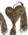 Set of 6 Embroidered & Beaded Tassel Ornaments in Teal, Bronze & Gold For Sale - Image 4 of 7