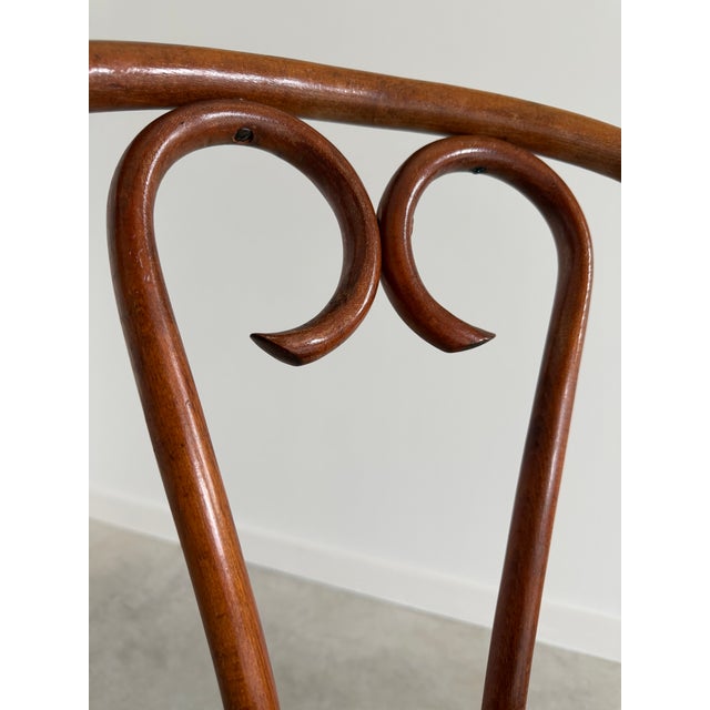 Thonet Steamed Bentwood + Cane Desk Chair Armchair Heart Motif For Sale - Image 9 of 12