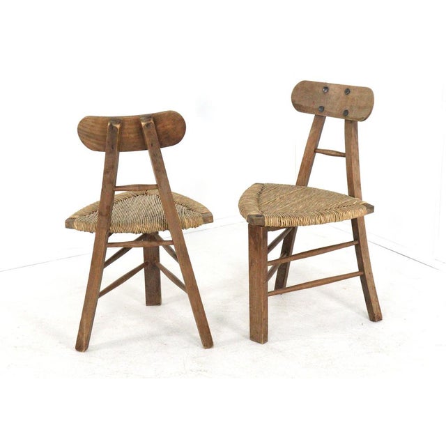 Brutalist Tripod Chairs, Set of 2 For Sale - Image 15 of 18