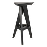 Image of NOIR Twist Counter Stool, Charcoal Black For Sale
