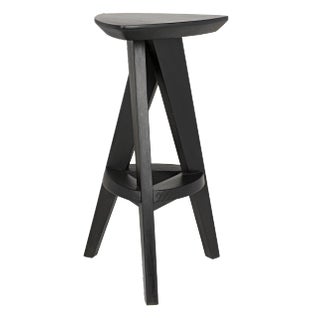 NOIR Twist Counter Stool, Charcoal Black For Sale