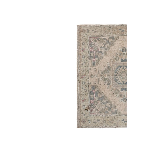 1970s Vintage Oriental Turkish Oushak Gallery Runner, Farmhouse Kitchen Rugs 4'8" X 8'8" For Sale - Image 5 of 13