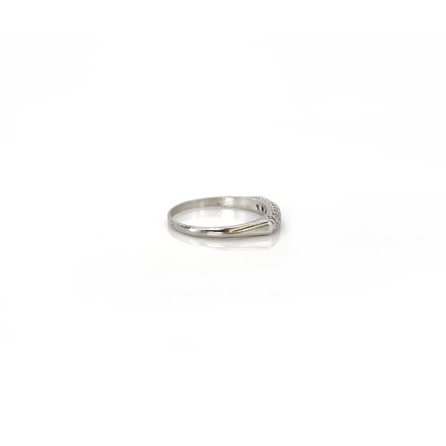 1950s 1950s Vintage Platinum Single Cut Diamond Ring, Size 7.25 For Sale - Image 5 of 10